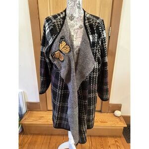 Signature Studio Plus Size Butterfly Coat Sweater Size 3X